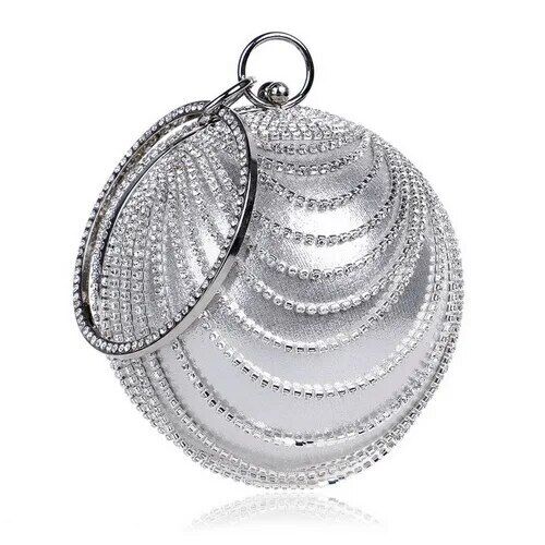 Ball Diamond Women Party Clutches Evening Wedding Bag Bridal Shoulder Handbag