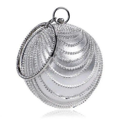 Ball Diamond Women Party Clutches Evening Wedding Bag Bridal Shoulder Handbag