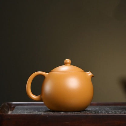 Handmade Tea Pot Marked Dragon Egg Pot Yixing Zisha Purple Clay Kungfu Tea Pots