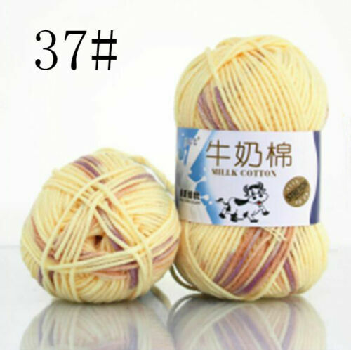 Hot Sale 50g Hand-woven Chunky Yarn Soft Milk Cotton Knitting Baby wool yarn