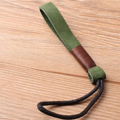 Keychains Genuine Cowhide Leather Lanyard Weave Car Keyring Cover Accessory 10cm