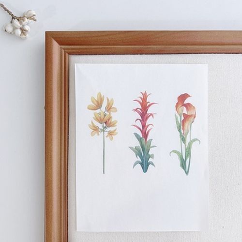Polymer Image Transfer Paper Plants Flowers Leaf Decals DIY Jewelry Craft Tools