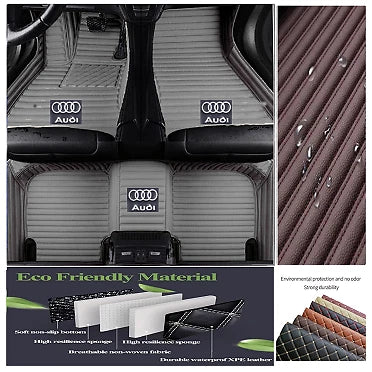 For Audi All Models Car Floor Mats Luxury Custom Waterproof Carpets Cargo Liners