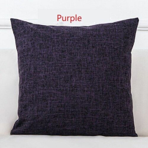 Pillows Cover Sofa Waist Cushion Solid Linen Throw Pillowcase Office Home Decor