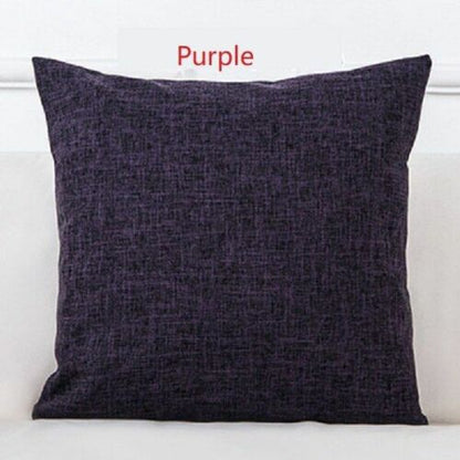Pillows Cover Sofa Waist Cushion Solid Linen Throw Pillowcase Office Home Decor