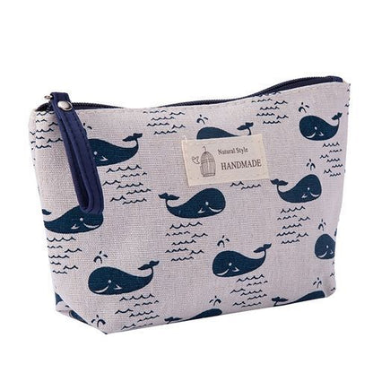 Canvas Makeup Bags Multicolor Pattern Cosmetic Travel Organizer Pouch 21*13*1 CM
