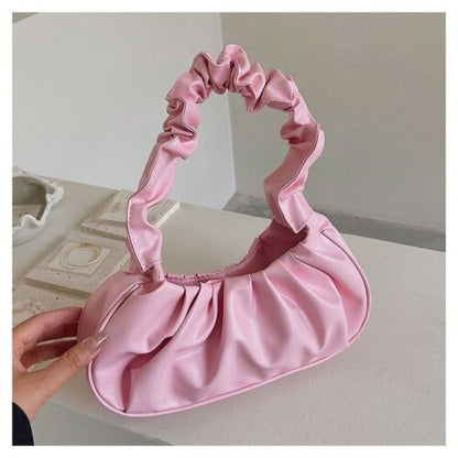 Pleated Handbags Synthetic Bags Leisure Shopping Shoulder Bags Dumpling Handbag