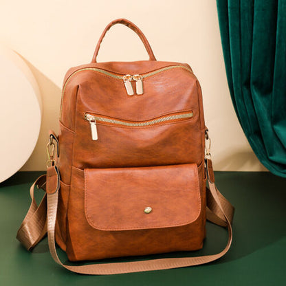 Fashion Womens PU Leather Rucksack Shoulder Bag Backpack Handbag Travel Bag
