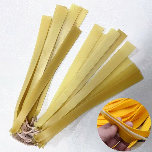 10 Flat Rubber Bands Slingshot Hunting Catapult Replacement Elastic Tapered Band