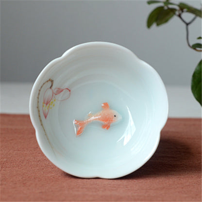 Chinese Tea Cup Handpainted Flower Ceramic Master Cup 80ml Kung Fu Tea Cups New