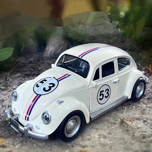 1:18 Beetle Alloy Classic Car Model Toy Car Simulation Hobby Car Sound Light