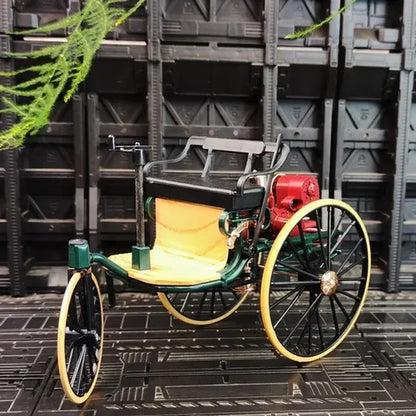 1:12 1886 Mercedes-Benz Patent Motor Alloy Classic Car Tricycle Model Toy Hobby