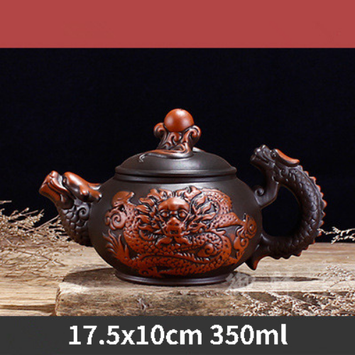 Chinese Yixing Purple Teapot Traditional Dragon Tea Pot Retro Tea Set Kettle