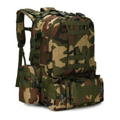 Tactical Backpack 50L Waterproof Bag Hiking Rucksack Outdoor Camping Equipment