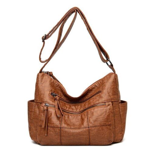Leather Handbag Women Bags Shoulder Crossbody Bags Polyester Purse Bucket Shape