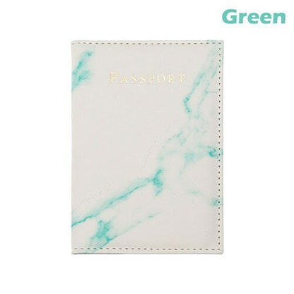 Colorful Marble Passport Cover Waterproof Passport Case Holder Travel Card Case