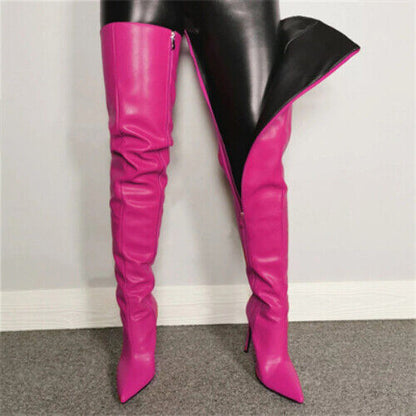 Women Over The Knee Boots Woman Autumn Winter 2023 Nightclub Dancer Pumps