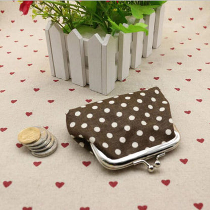 Women Mini Purse Card Coin Bag Dot Design Wallet Lady Kids Fashion Cute Hand Bag