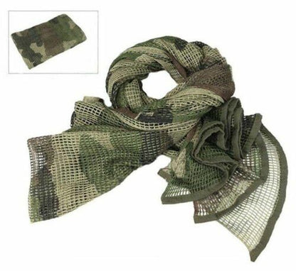 190*90 cm Cotton Scarf Mesh Sniper Airsoft Face Mask Camping Bandana Camouflage