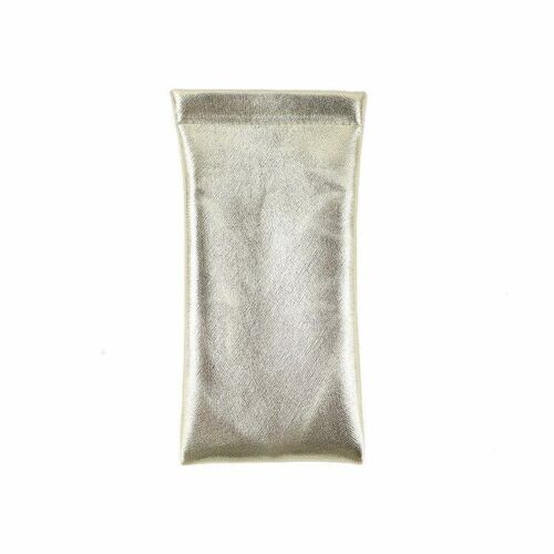 Sunglasses Bag Fake Leather Glass Case Pouch Portable Storege Nearsighted Gold