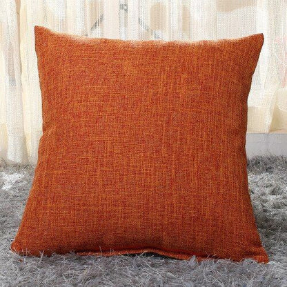 Pillows Cover Sofa Waist Cushion Solid Linen Throw Pillowcase Office Home Decor