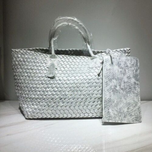 Snake Weaving Bag Shoulder Purse Vegetable Basket Large Shopping Bag 37*18*53 CM