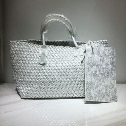 Snake Weaving Bag Shoulder Purse Vegetable Basket Large Shopping Bag 37*18*53 CM