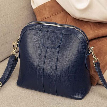 Genuine Leather Purse Shoulder Bag 20*9*18 CM Blue Purple Gray Red Black Handbag