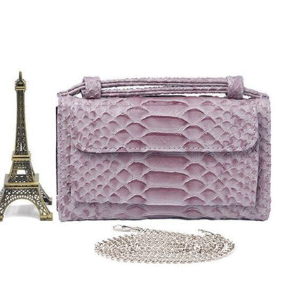 Leather Clutch Crossbody Bag Gold Luxury Serpentine Clutch Purse Messenger Bags