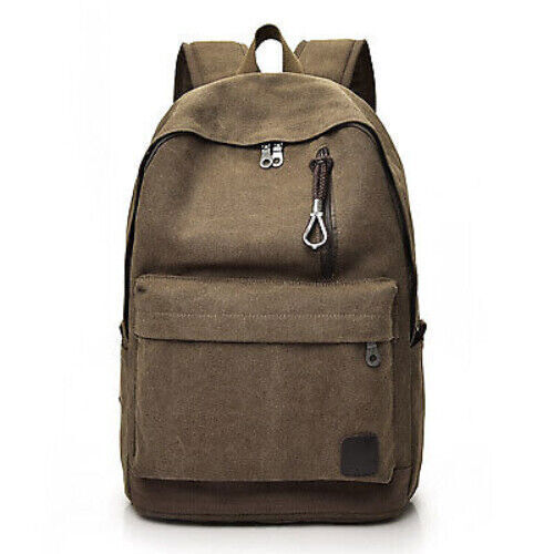 Women Men Canvas Backpacks Large School Bags Boys Girls Travel Laptop Backbag