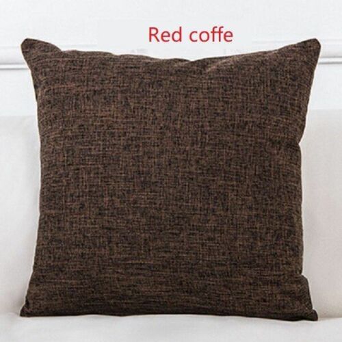 Pillows Cover Sofa Waist Cushion Solid Linen Throw Pillowcase Office Home Decor