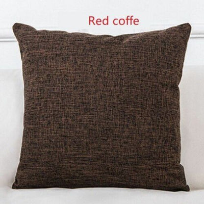 Pillows Cover Sofa Waist Cushion Solid Linen Throw Pillowcase Office Home Decor