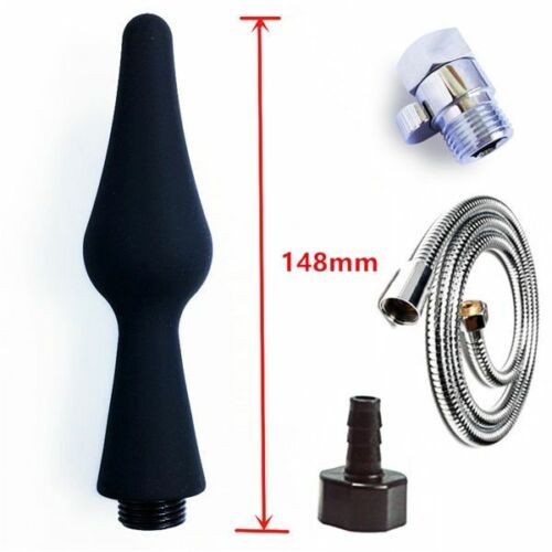 Shower Nozzle Silicone Enema Healthy Rectal Anal Syringe Douche System Vaginal