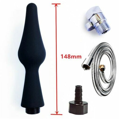 Shower Nozzle Silicone Enema Healthy Rectal Anal Syringe Douche System Vaginal