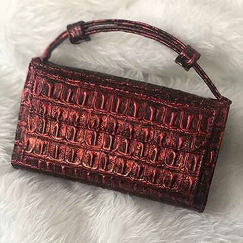 Leather Clutch Crossbody Bag Gold Luxury Serpentine Clutch Purse Messenger Bags