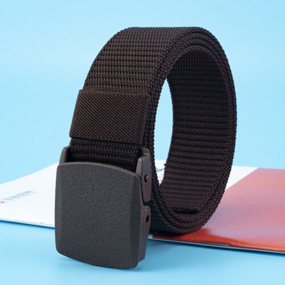 3xMen's Plastic Cam Buckle Nylon Canvas Tactical Waistband Webbing Military Belt