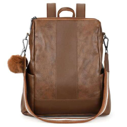 Women's PU Leather Backpack Travel Anti-theft Shoulder Bag Purse Satchel Handbag