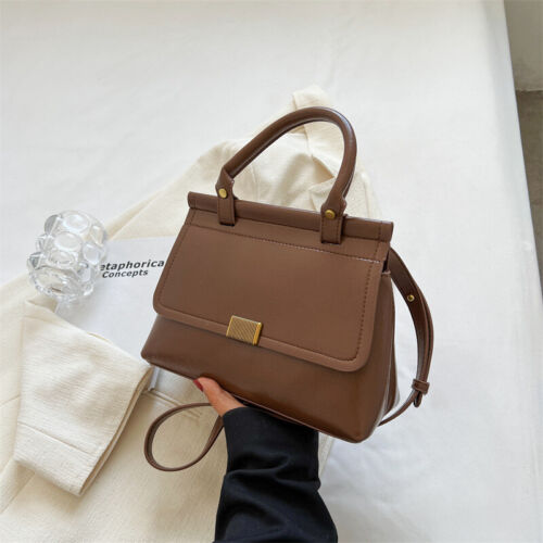 Women Ladies Casual PU Leather Messenger Satchel Shoulder Bag Crossbody Handbag