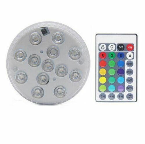 Swimming Pool Light 13 LED RGB Submersible Magnet Suction Cup Underwater Night