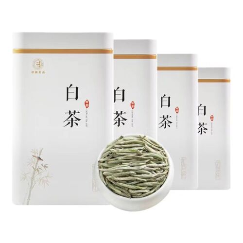 Authentic Fujian White Tea 2023明前头采新茶/正宗白茶福建白毫银针/特级高山荒野白豪银针罐装 50g/罐