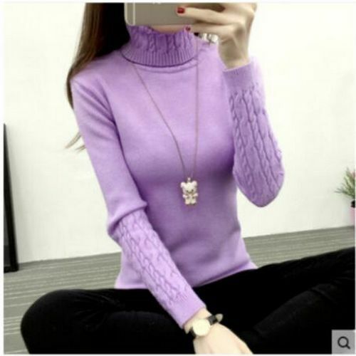 Women Sweaters Turtleneck Cashmere Knitted Pullovers Female Jumper Tricot Tops