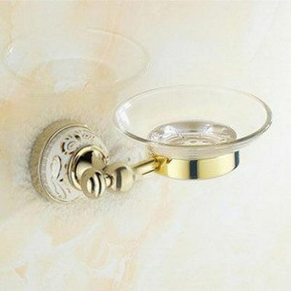 Luxury Towel Racks Stainless Steel Ceramic Wall Mounted Bathroom Accessories Set