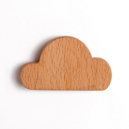 Wall Hooks Wooden Magnetic Hangers Keys Holders Nordic Smooth Edge Display Decor