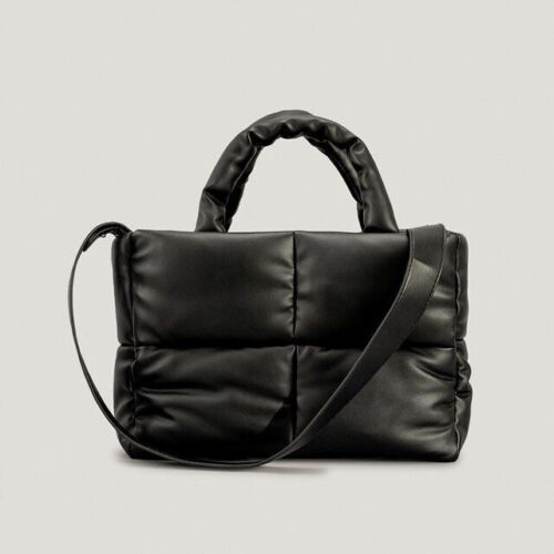 Shoulder Crossbody Bag Padded Tote Purse Handbag Cotton 30*24*8 CM Chain Handle