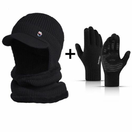 Winter Hat Bandana Scarf Outdoor Ear Protection Warm Thick Bicycle Knitted Cap