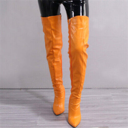 Women Over The Knee Boots Woman Autumn Winter 2023 Nightclub Dancer Pumps