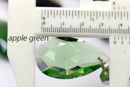 10PCS 38MM Colorful Teardrop Glass Chandelier Crystal Prisms Wedding Decoration