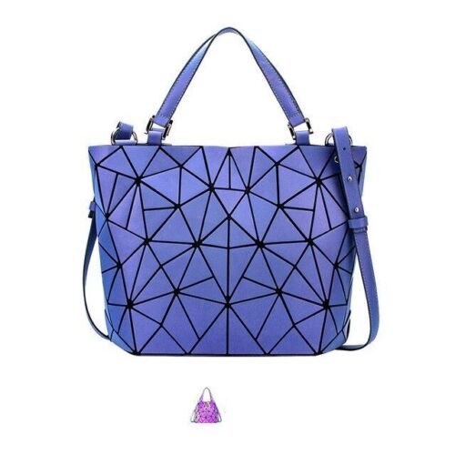 Luminous Big Bag Holographic Reflective Geometric Shoulder Bags Handbags Zipper