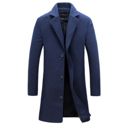 Men Jackets Men Slim Fits Coats Business Mens Long Winter Outwears