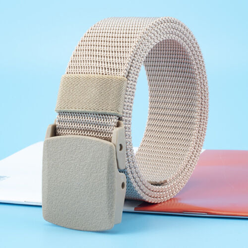 3xMen's Plastic Cam Buckle Nylon Canvas Tactical Waistband Webbing Military Belt